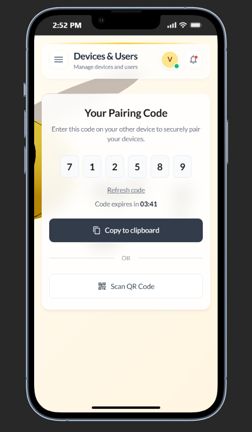 Generate Pairing Code
